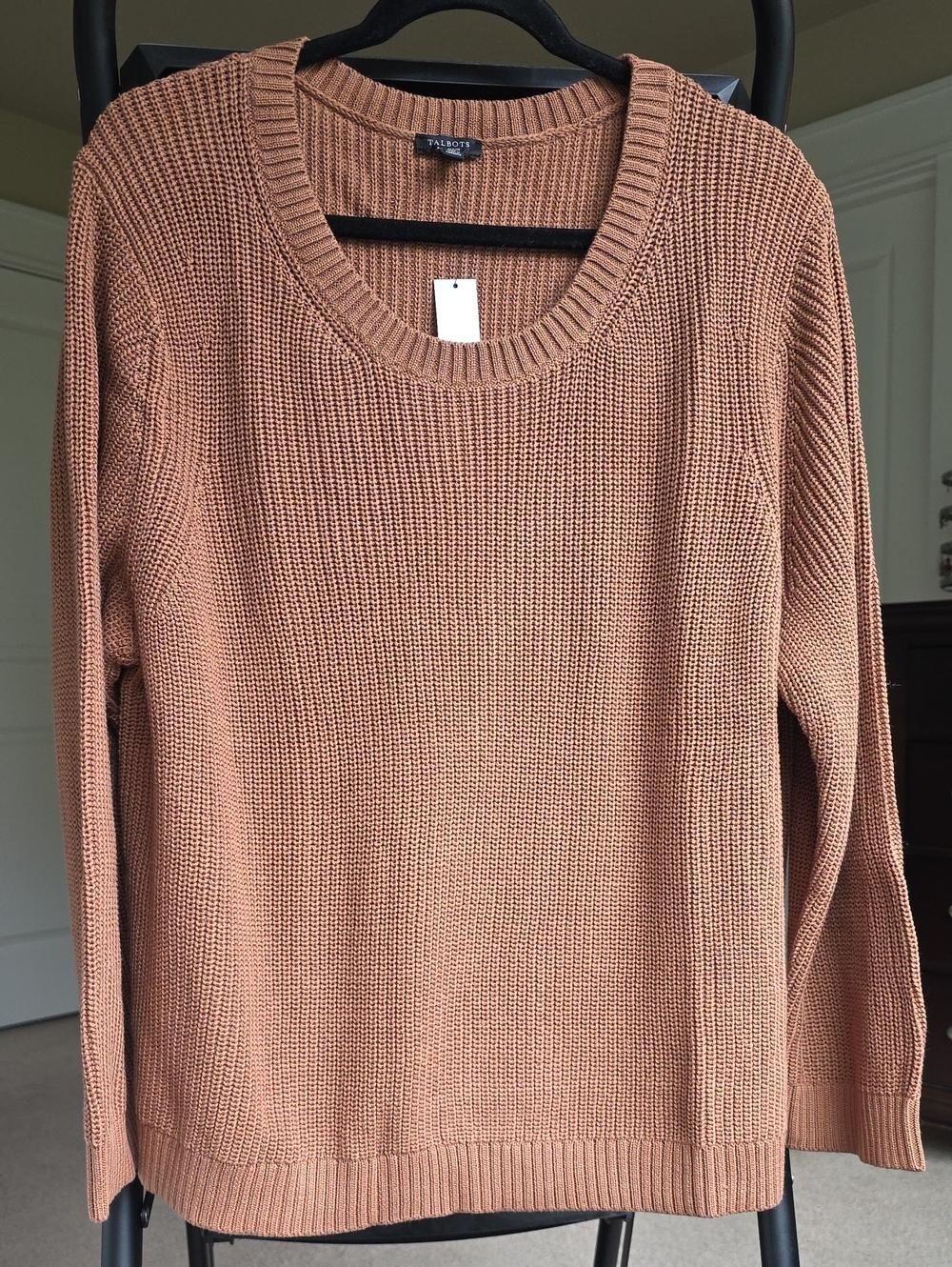 NWT Talbots Pima Cotton Shaker Stitch Sweater Jasper 3XP